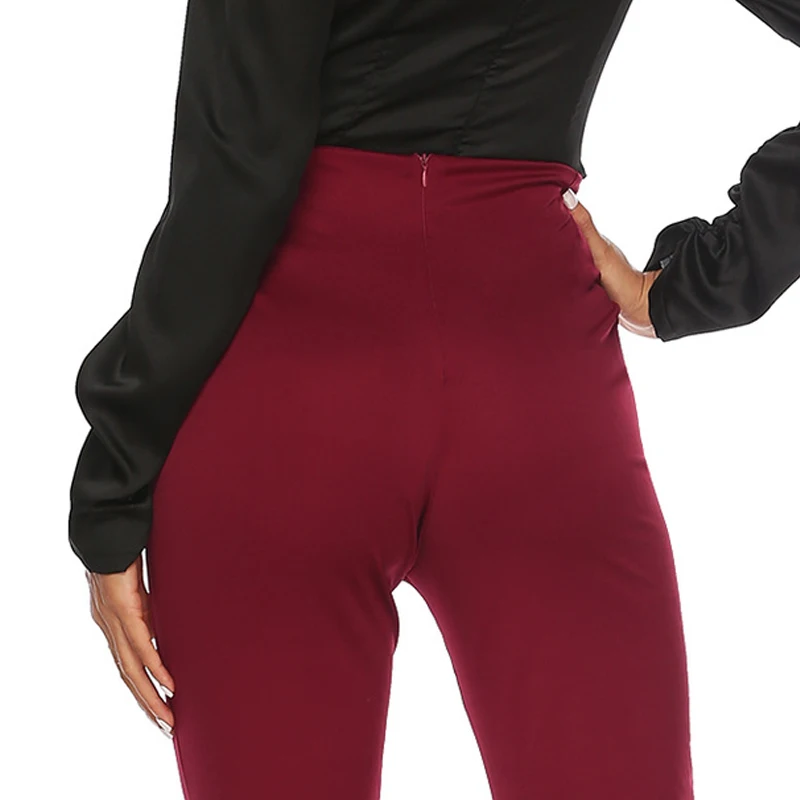 PGSD модная женская одежда для похудения двубортные широкие повседневные брюки с