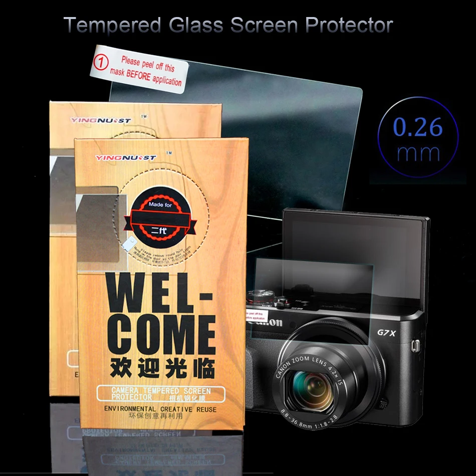 Защитное стекло закаленное HD для камеры Canon PowerShot G7X G9X G5X G9X2 Mark II|screen protector|canon g7x screen