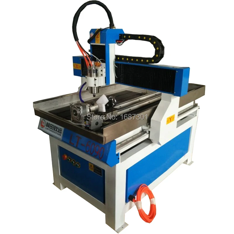 С водяным охлаждением ЧПУ 4 оси 6090 цена с поворотным устройством для круглых