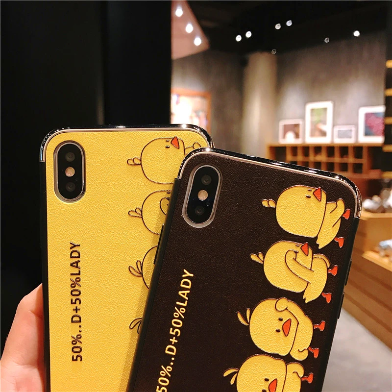 Желтый чехол для телефона с милым маленьким утенком Apple iphone 6 6s 7 8 Plus X XS XR MAX |