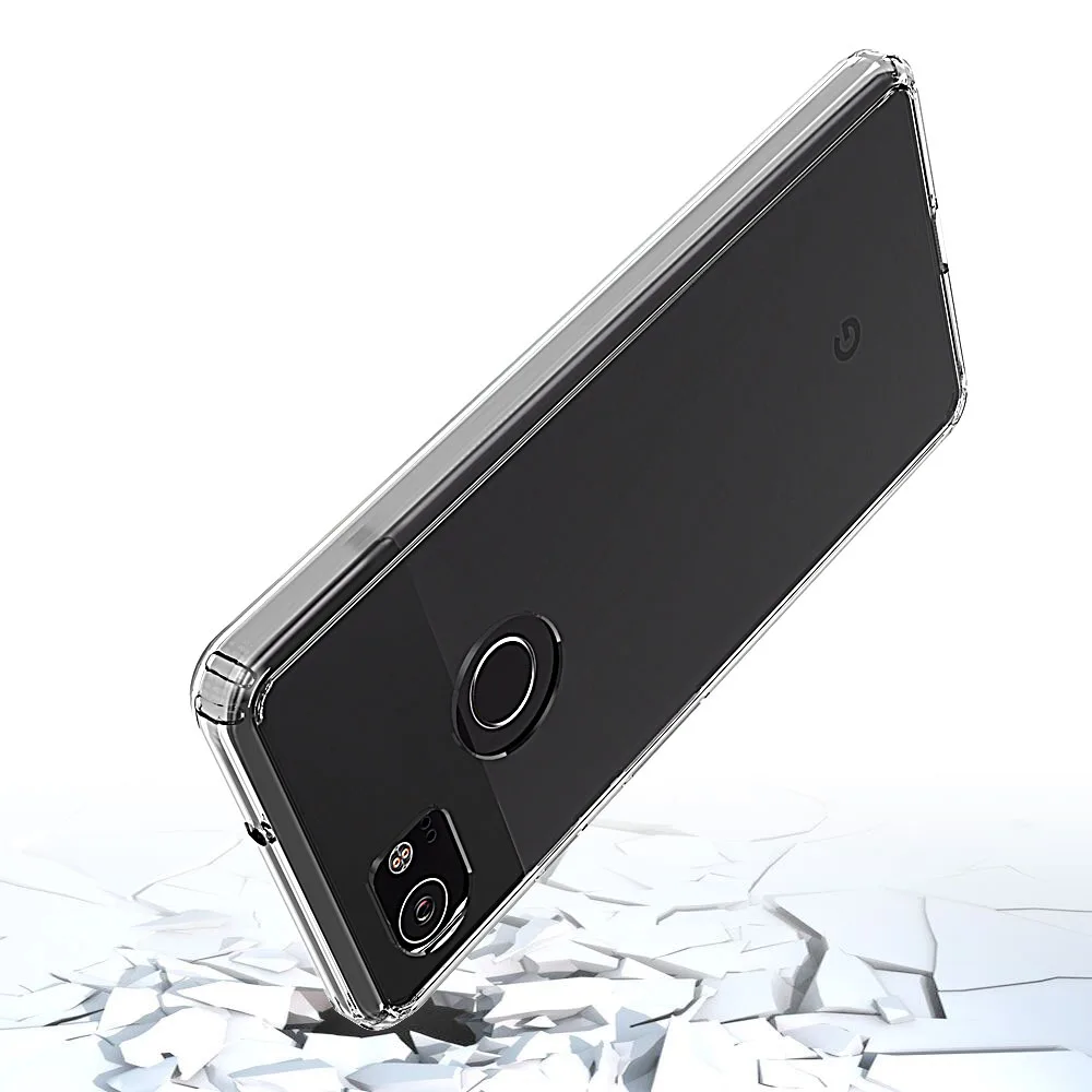 Чехол Pixel 2 XL тонкий жесткий чехол из ТПУ прозрачный для задней панели