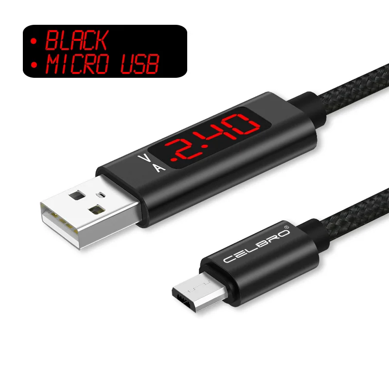 Black Micro USB Светодиодный кабель usb type-C для зарядки Xiaomi Meizu LG, быстрое зарядное устройство, кабель Micro USB Tipo C Microusb, шнур для передачи данных на базе Android, 1 м - Цвет: Black Micro USB