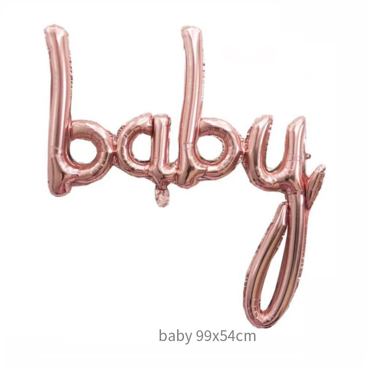 Large size Высокое качество Пол раскрыть шарики» или с изображением букв для мальчиков Фольга шарики, День подарков будущей матери для празднования первого дня рождения украшения детских товаров - Цвет: Large size