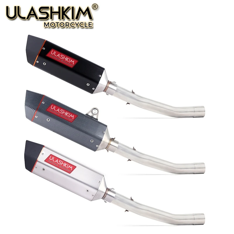 

Motorcycle Exhaust Full system middle Link pipe Muffler Slip On for Kawasaki ZX-6R ZX6R ZX 6R ninja 636 2008-2019