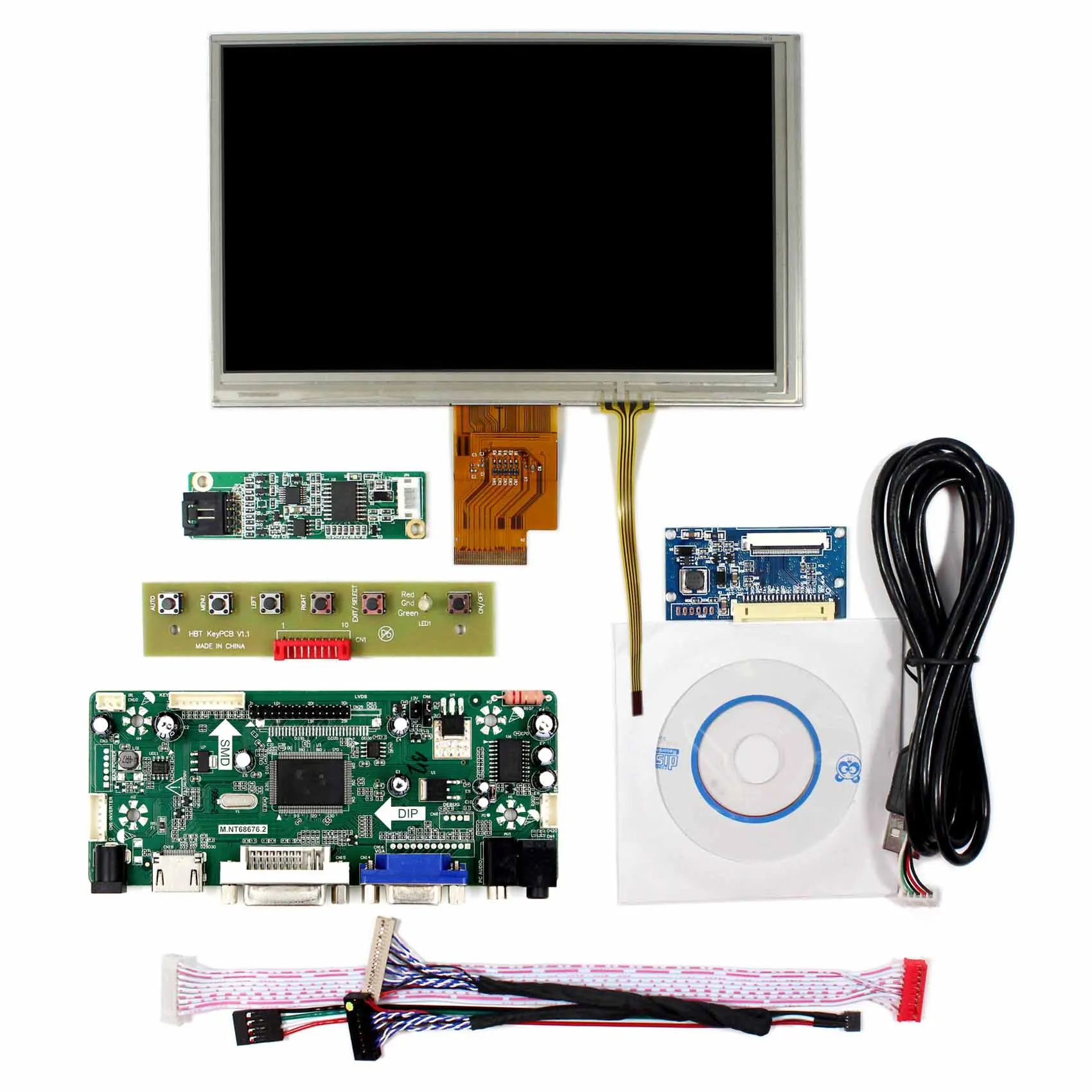 7 дюймов AT070TNA2 сенсорный Экран VS070TP A7 + H DMI VGA HDMI DVI аудио ЖК дисплей Управление доска
