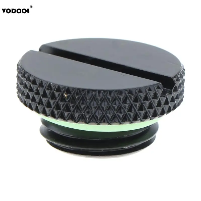 Черная латунная нить G1/4 низкопрофильная вилка для ПК пробка водяного охлаждения