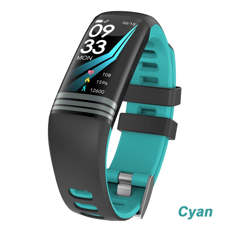 Cyan Smarcent G26 Plus умный Браслет фитнес-трекер для измерения сердечного ритма IP67 Водонепроницаемый G26S Смарт Браслет для измерения кровяного давления кислородный SmartBand - Цвет: Cyan
