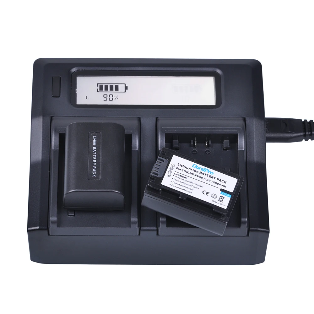 2 шт. NP-FV50 NP FV50 литий-ионная батарея + LCD двойное быстрое зарядное устройство для Sony