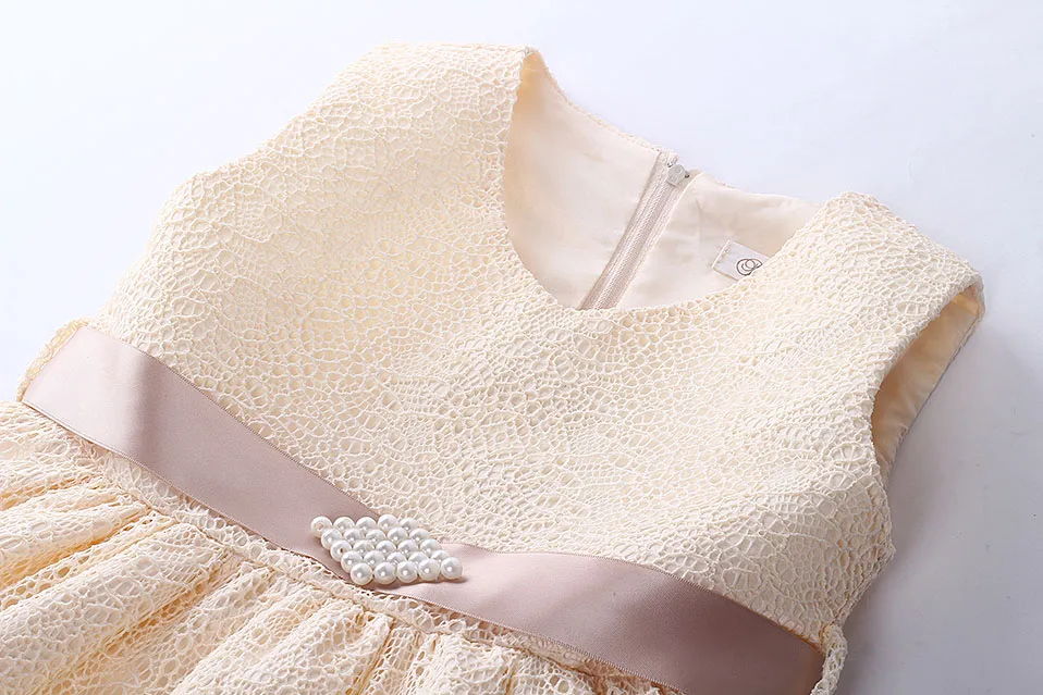 Милая праздничная одежда для девочек летнее кружевное свадебное платье