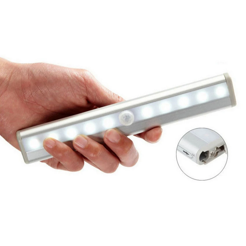 Светодиодный nfrared детектор движения Беспроводной датчик освещения шкаф Ночная