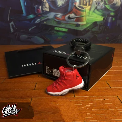 AJ11 Индивидуальные DIY креативные пары подарки ручной работы AJ11 маленькие туфли модель стерео 3D для мужчин и wo мужчин брелок Air Jordan 3D ключ - Цвет: AJ11