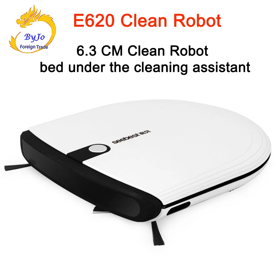 

Wireless Smart Remote Clean Robot with 2 Side Brush and Big Suction Power Sweep Robot Seebest E620 MOMO 3.0 2 hours Smart