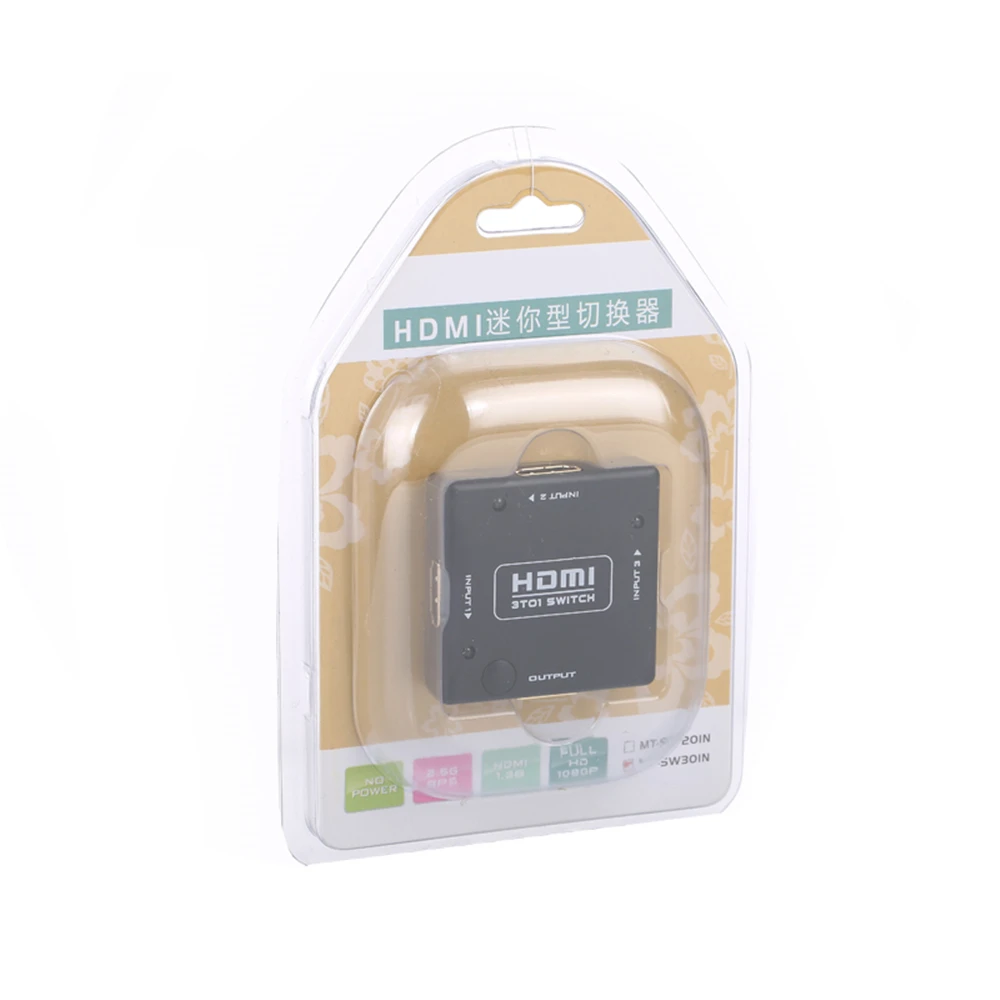 MT-Lamoda Пластик Mini 3 Порты и разъёмы HDMI коммутатора spitter 1x3 Поддержка 1.3 В 1080 P HDCP