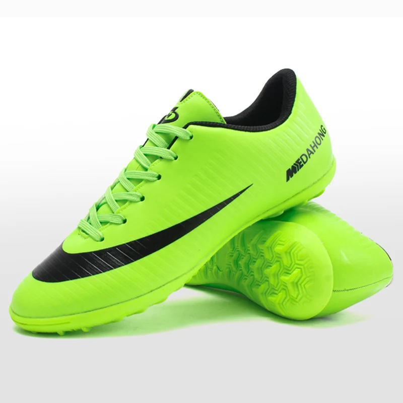 Длинные шипы и TF футбольная обувь для мужчин женщин уличные атлетические