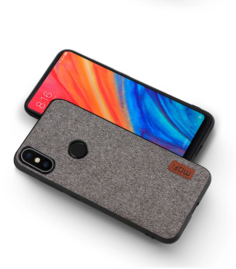 Для Xiaomi mi Mix 2s Чехол mi x2s задняя крышка силиконовый край ткань Защитный чехол capas MOFi mi x 2s Чехол