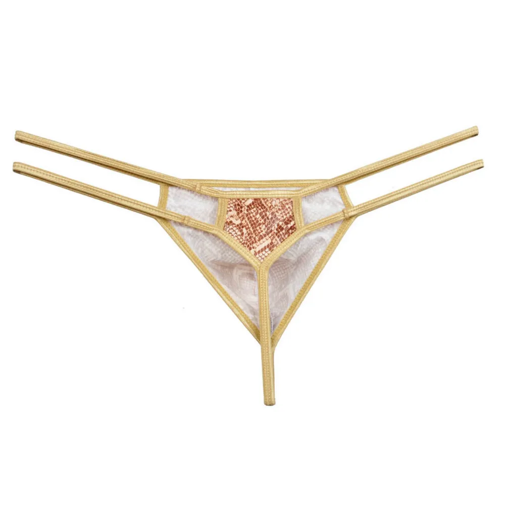 Стринги Jockstrap с узором змеиной кожи пикантные мужские стринги бикини G модные