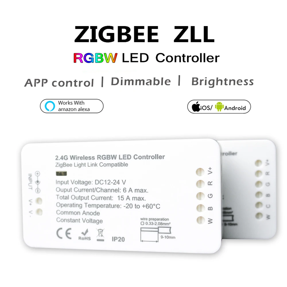 Светодиодный контроллер RGB + CCT RGBW WWCW для светодиодной ленты 12/24 В постоянного тока
