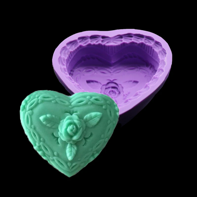 Силиконовая форма для мыла в форме сердца инструменты украшения тортов из