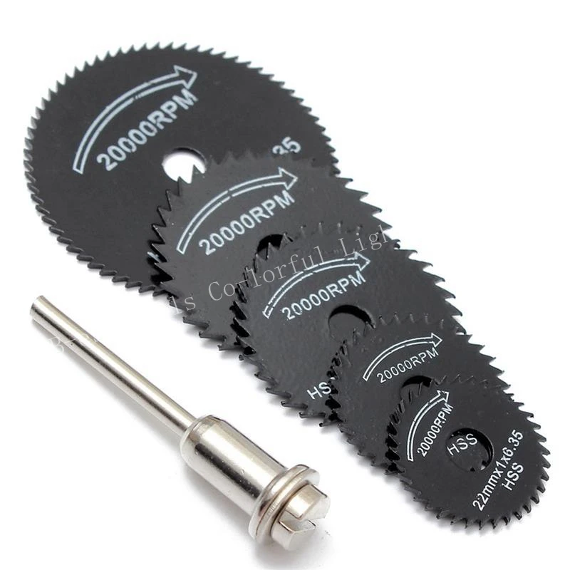 HITL NEW 6pcs/set Metal HSS Circular Saw Blade High Speed Steel Woodworking Cutting Discs For Dremel Rotary Tool Durable Quality |