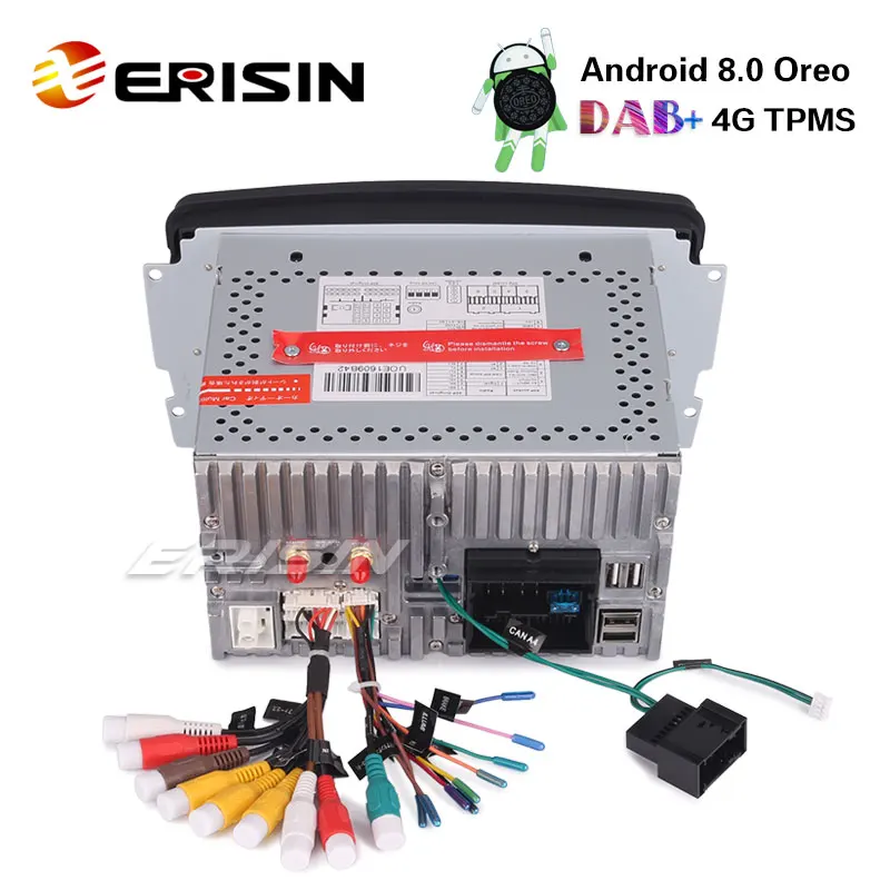 Erisin ES7863C 7 &quotAndroid 8 0 автомобиля gps DAB + 4G DVD для Mercedes C/CLK/G класс W203 W209 Вито