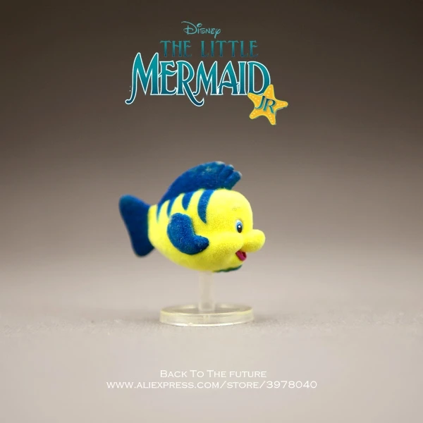 Мини фигурка героя мультфильма Disney Русалка принцесса плоская рыба 4 см аниме