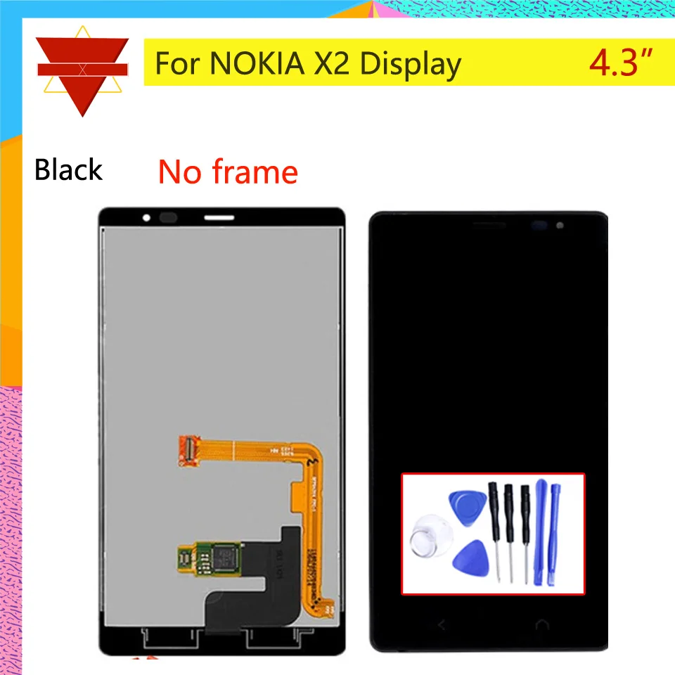 Оригинальный ЖК дисплей 4 3 дюйма 800x480 для NOKIA X2 сенсорный экран с рамкой сменный