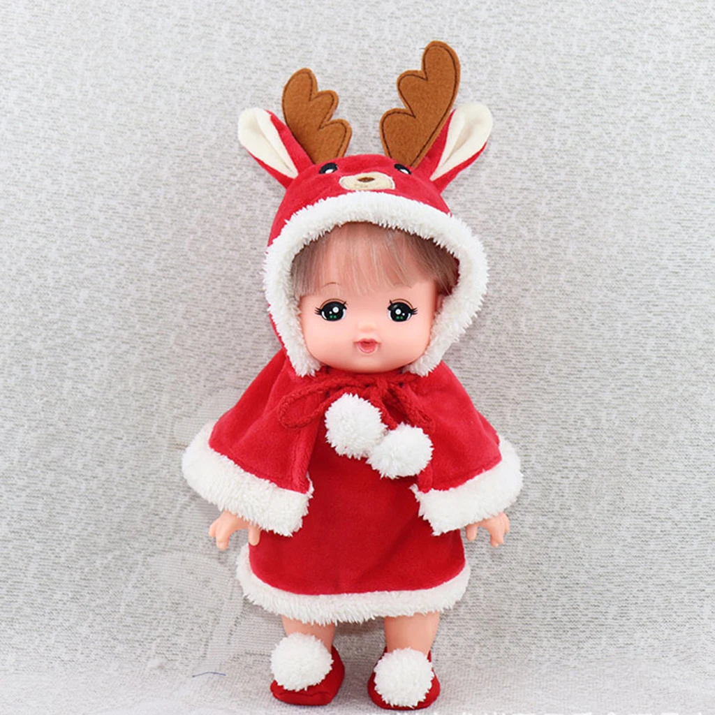 Одежда для куклы-реборна ручной работы плюшевое мультяшное пальто накидка обувь