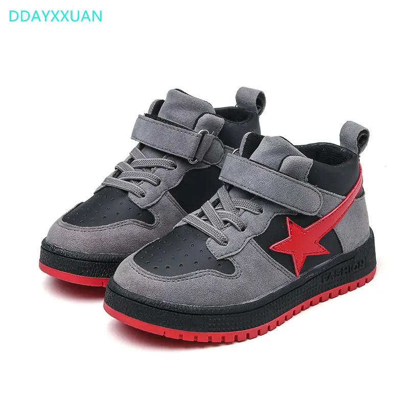 Детские кроссовки с высоким берцем Новинка 2018 года сезон осень модная дышащая