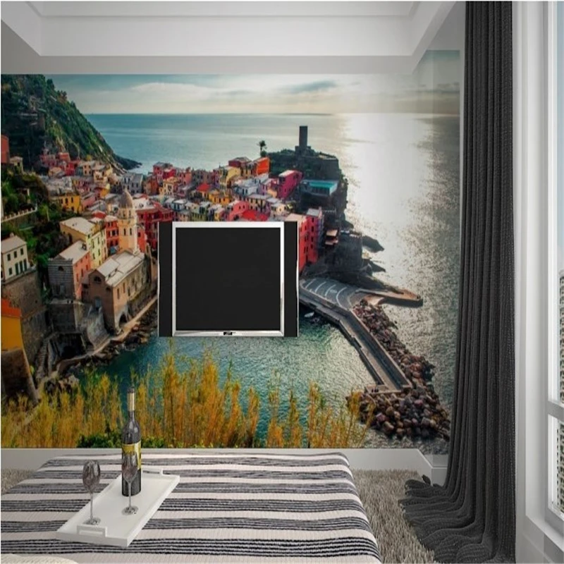 3d Настенные обои beibehang на заказ для дивана спальни фона телевизора городские