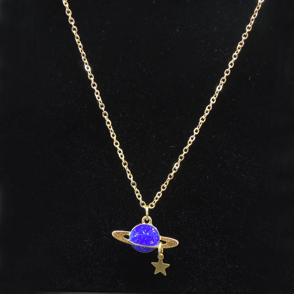 Лидер продаж модное японское милое ожерелье с подвеской в виде звезды Сатурна
