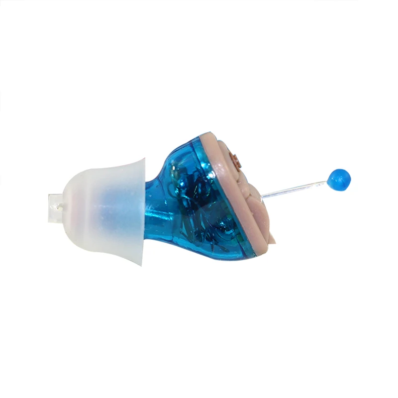 Blue for Left Ear Горячая Распродажа дизайн красный и синий Невидимый Мини слуховой аппарат для пожилых людей подарок - Цвет: Blue for Left Ear