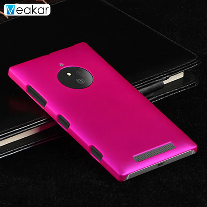 rose red Матовая Пластик Coque 5.0For Nokia Lumia 830 чехол с подставкой и отделениями для карт для Nokia Lumia 830 RM-984 RM 984 телефона чехол-лента на заднюю панель - Цвет: rose red