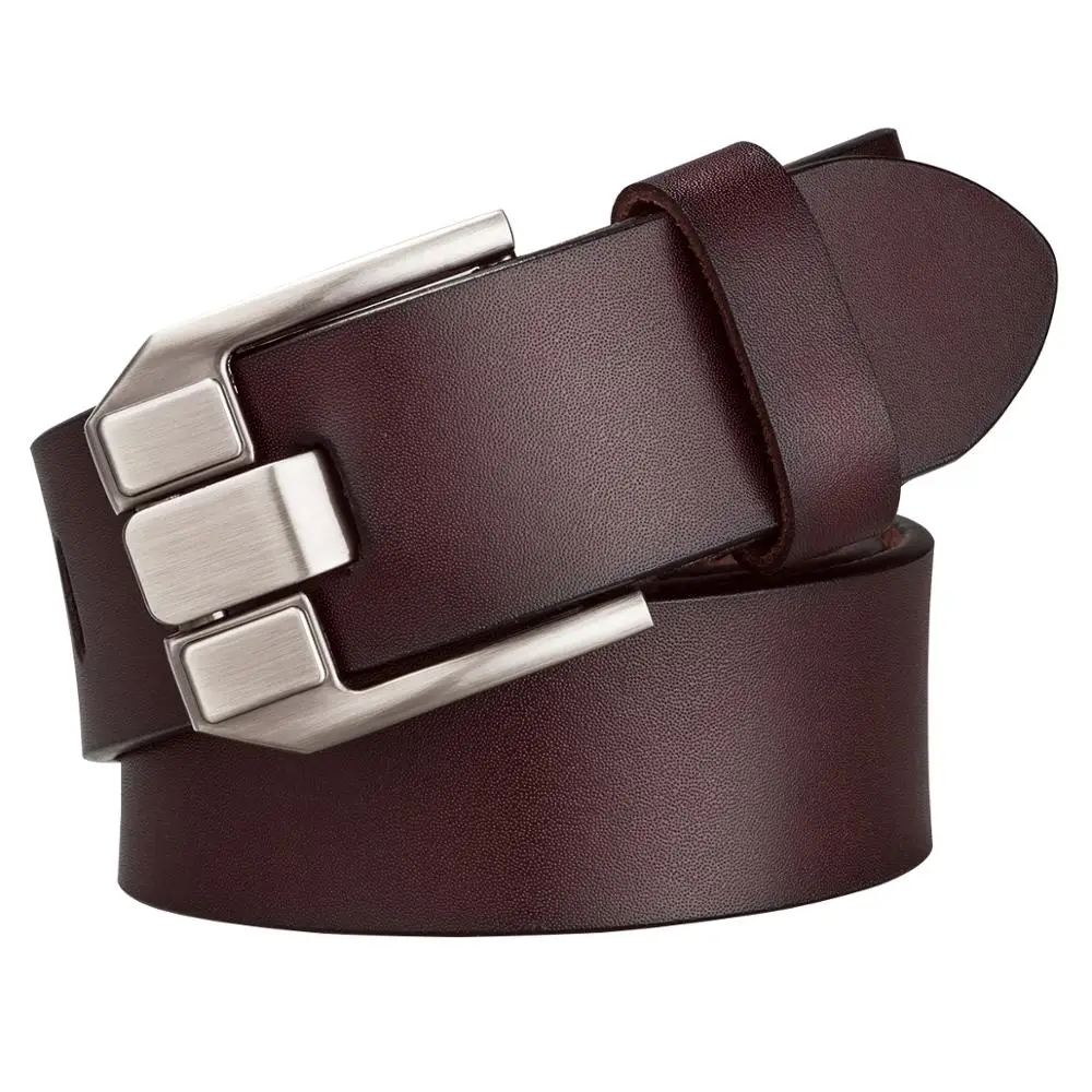 Ремень мужской из натуральной кожи с классической пряжкой в деловом стиле|belt for