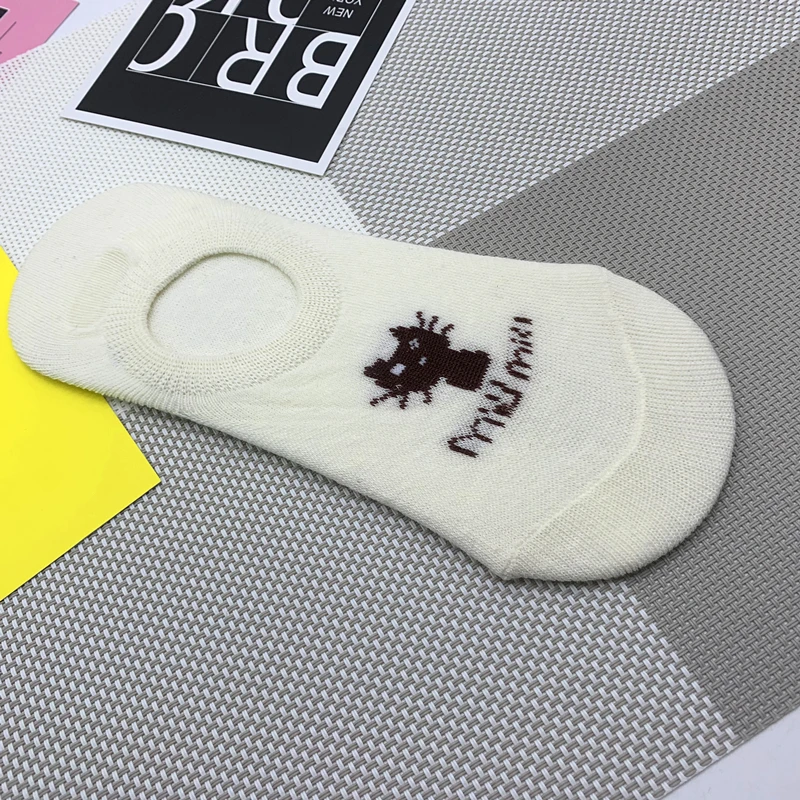 Новинка милые хлопковые носки с животными женские летние короткие изображением
