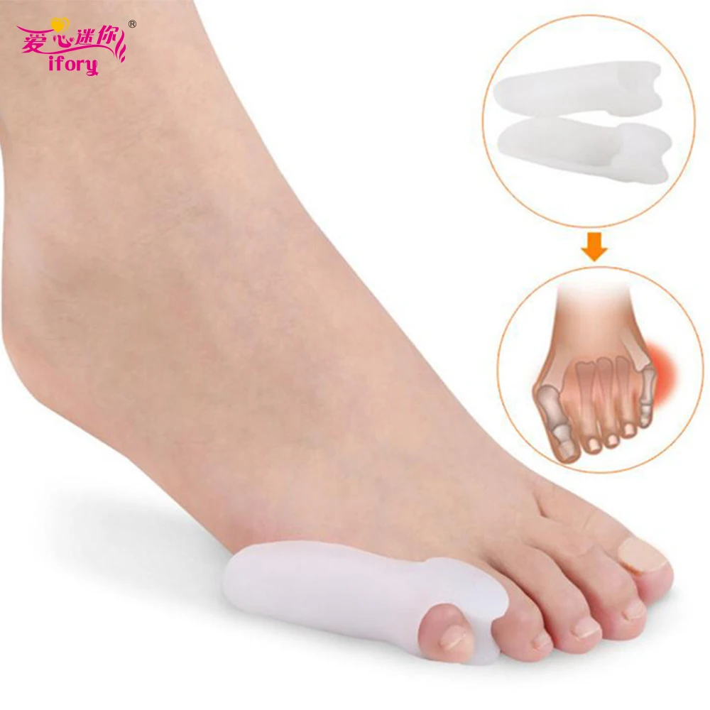 Ifory 2 шт./лот разделитель для маленьких пальцев Силиконовый корректор Hallux стопа с