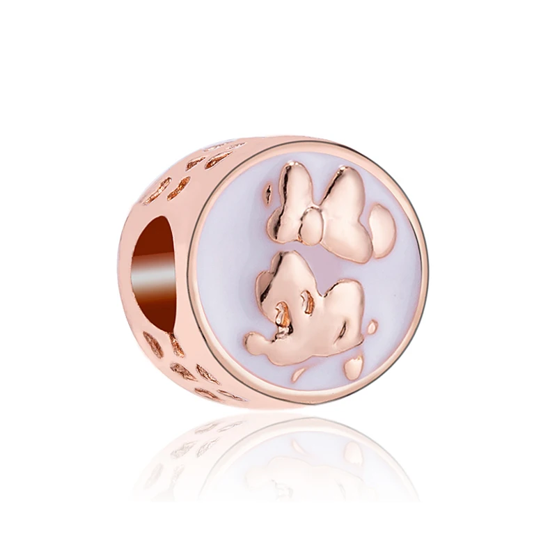 Новый стиль бабочка цветок Микки звезда кристалл сердце бусины амулеты подходят