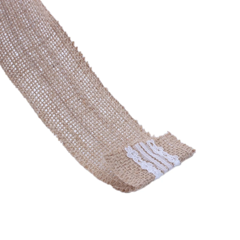 2 5 м Конопля с кружевной отделкой ленты деревенский Свадебный декор полосатые