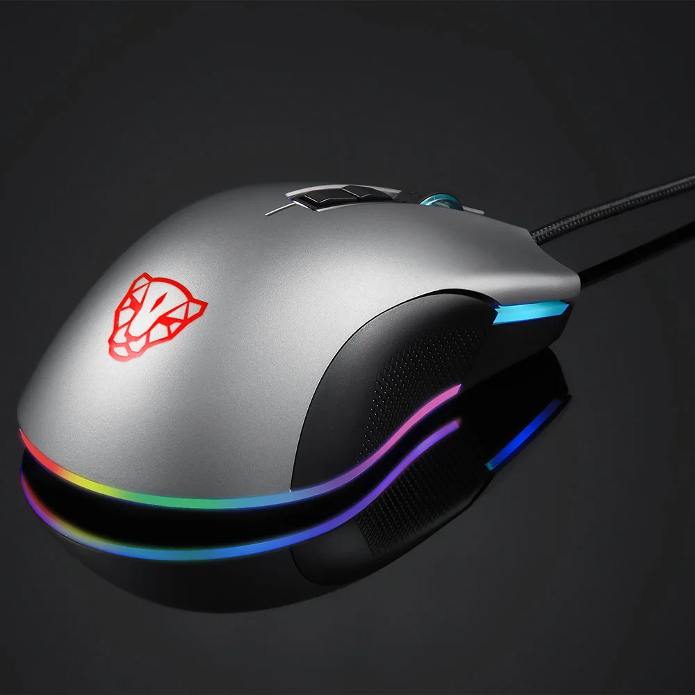 Motospeed V70 RGB игровая мышь 12000 точек/дюйм компьютерная геймер Проводная оптическая