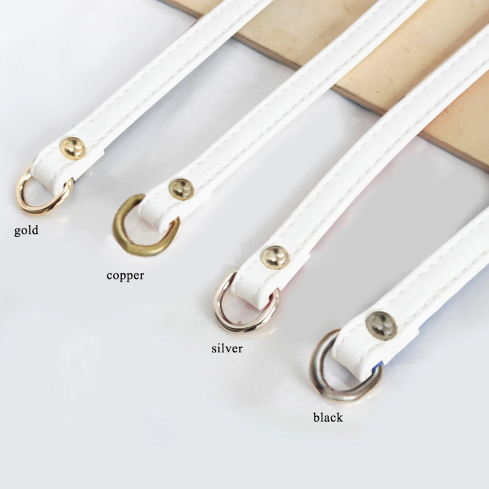 white gold buckle Новая сумка на ремне из искусственной кожи+ сумка с металлической цепочкой, ручка для женщин, сумки, сделай сам, ремешок на цепочке, сменная сумка, аксессуары - Цвет: white gold buckle