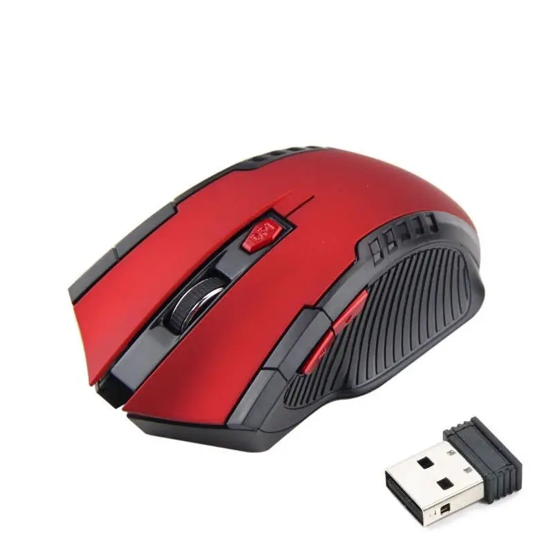Красный Cliry 2,4G Беспроводная оптическая мышь для геймера 1600 dpi 6D компьютерная ПК периферийная мини-мышь для ноутбука для домашнего использования - Цвет: Красный