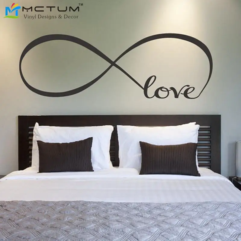 ЛЮБОВЬ Бесконечность Символ спальня персонализированные Виниловые Обои DIY