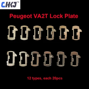 Пластина замка автомобиля CHKJ VA2T, 240 шт.лот, Язычковая замка для Peugeot Citroen, запасные части для ремонта автомобильного ключа, латунный материал + пружины в подарок