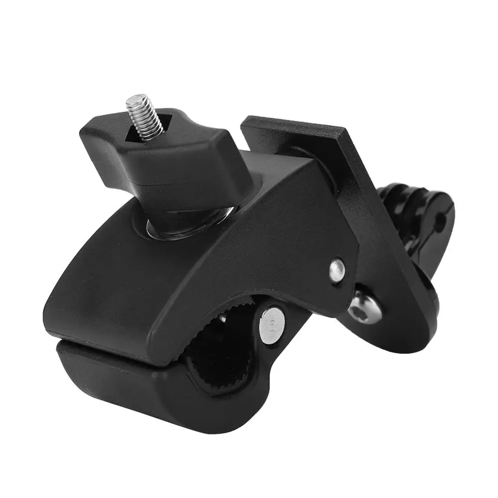 

360 degree rotation Adjustable Motorbike Handlebar Clamp Mount ABS and Stainless Steel Material fit for Gopro Action Cameras