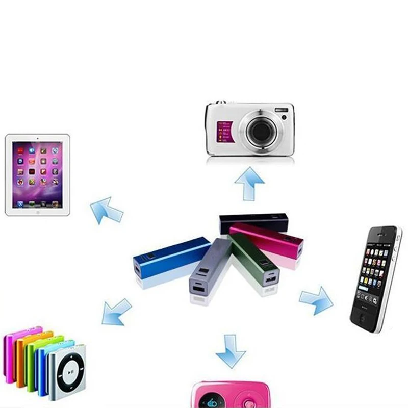 1 шт. Алюминиевый USB 18650 аккумулятор зарядное устройство 2600 мАч Power Bank DIY Kit для iPhone 6