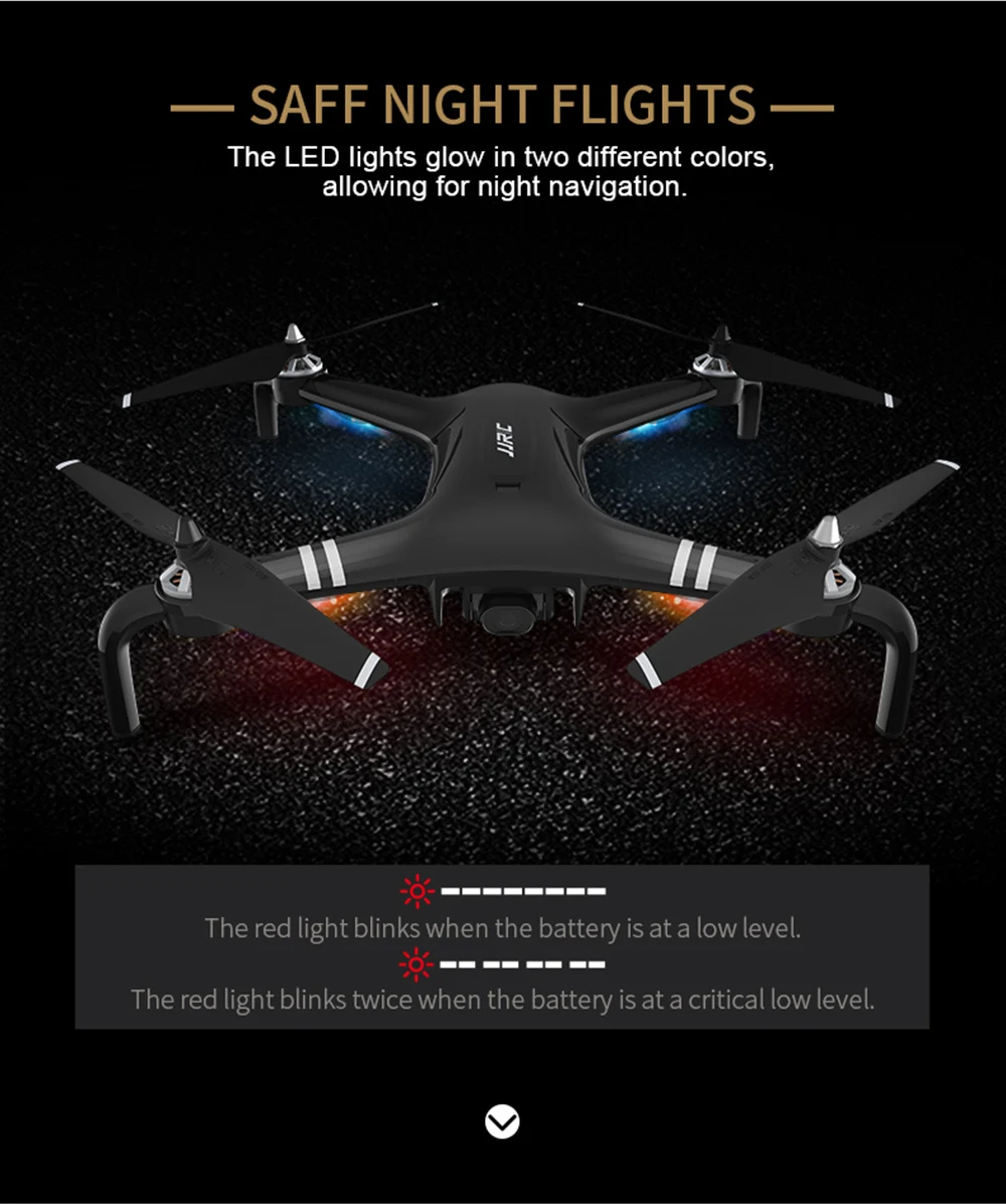 JJRC X7 RC Дрон FPV Смарт Умный Двойной GPS 5G WiFi 1080P Бесщеточный RTF В подвешенном полете 23мин Квадрокоптер С точкой зависания и маршрутом 3 батареи