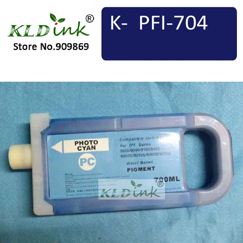 PFI-706PC глянцевыми голубыми чернилами картридж(PFI-704 6685B001 чернил) Совместимость с imagePROGRAF iPF8300, iPF8400S, iPF9400