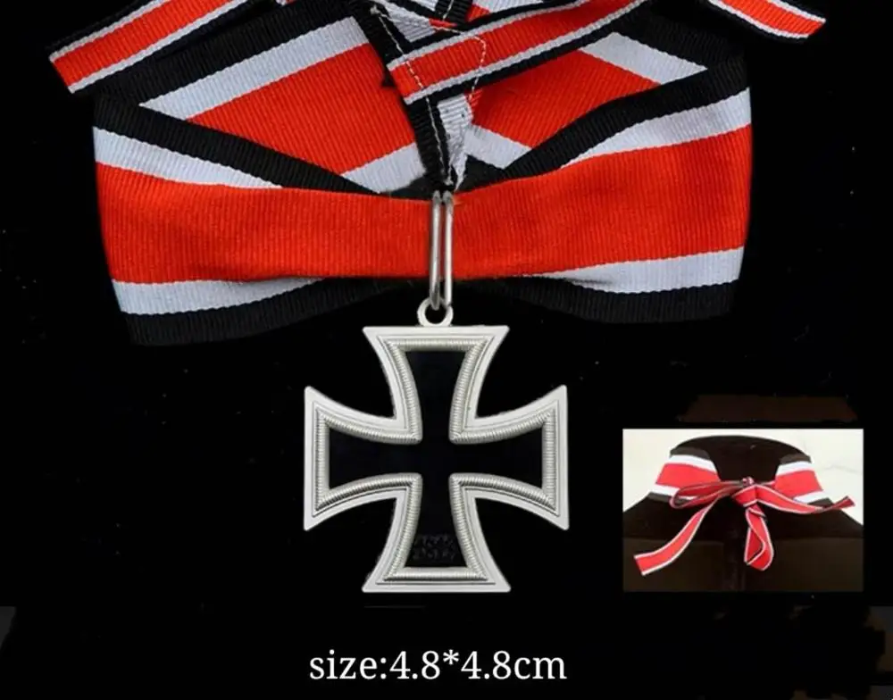 No 7 Высокое качество WWII WW2 3 шт. немецкий Железный крест комбинированная медаль с бриллиантами двойные мечи дубовый лист значок с коробкой - Цвет: No 7