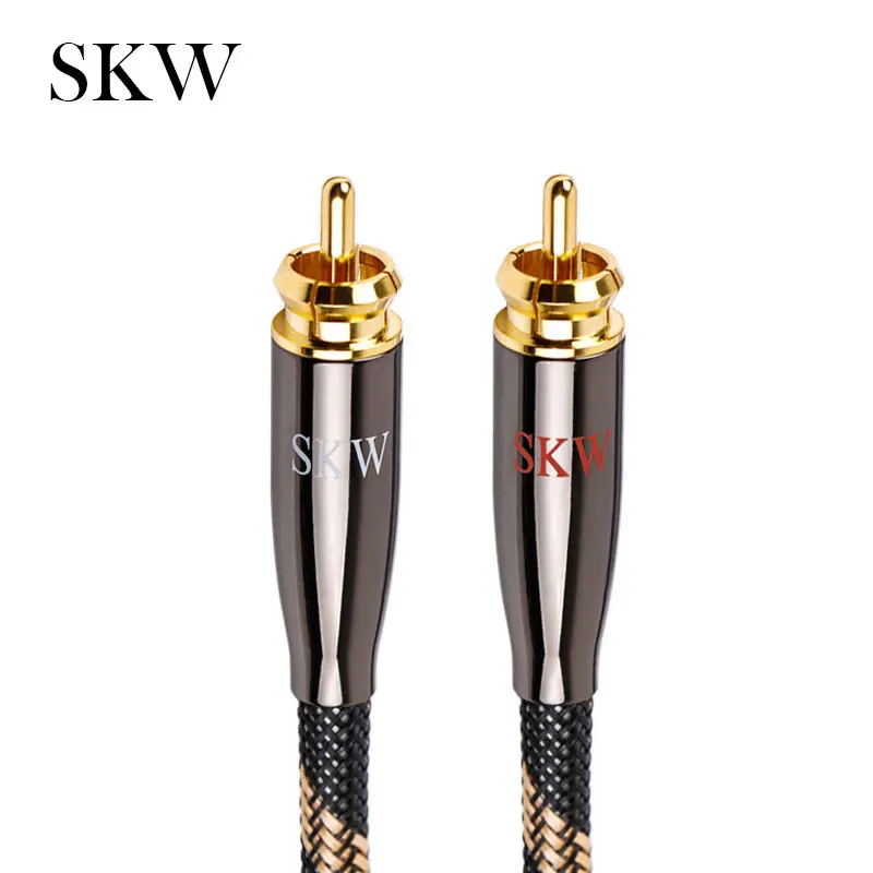 Высококлассный аудиокабель SKW 2RCA на 6N OCC сплиттер из высококачественного сплава 1