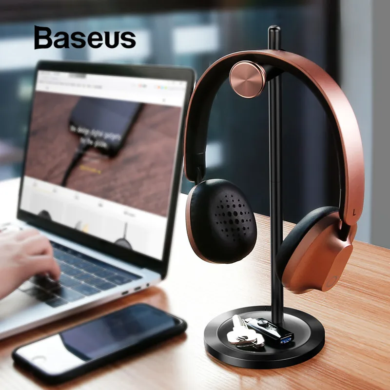 Baseus Регулируемая подставка для наушников металлический кронштейн вешалка