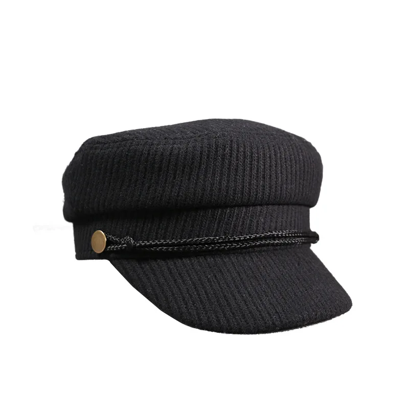 2018 зимние Для женщин Шапки Chic лаванды Вязание Bongrace военная шляпа Snapback Кепки s